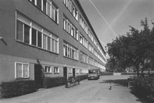 Bromma gymnasium. Klassrumslängan