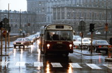 Buss på linje 55 vid Strömbron
