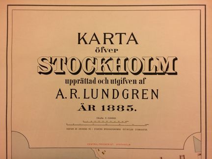 1885 års karta över Stockholm (Lundgren)