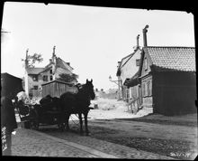 Pärlstickaregränden från Tulegatan. Husen revs och gatan försvann 1904