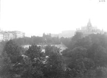 Vy söderut över Kungsträdgården