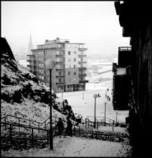 Från Kungsholmskyrkoplan mot öster, jan 1943