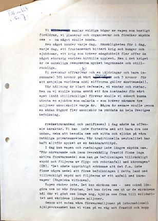 Skrivelse mot atomvapen av Per Anders Fogelström 