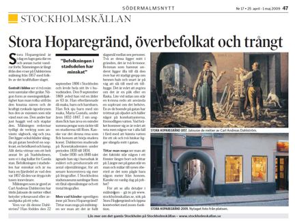 Artikeln i Södermalmsnytt.