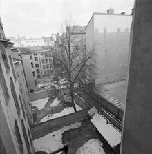 Linnégatan 33-35. Gården uppifrån
