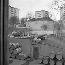 Reimersholme. Vin & spritcentralen. Tunnor på fabriksområdet
