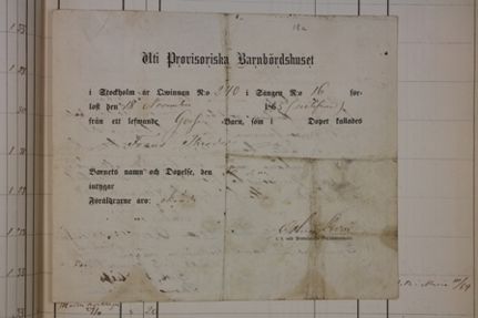 Döpelsebevis (och intyg om barnets äkthet)