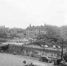 Lundagatan sedd från Bastugatan.  Nuvarande Gamla Lundagatan