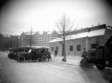 Bensinstation, svensk-engelska mineral ab, kv. Träskfloden. Birger Jarlsgatan