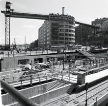 Arbete med Slussens tunnelbanestation