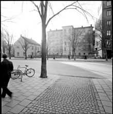 Adolf Fredriks folkskola, Sveavägen 41-43. Taget från Sveavägen 64
