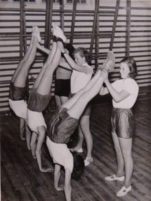 I gymnastiksalen på Deutsche Schule