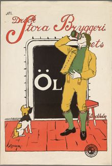 Drick Stora Bryggeriets Öl. Konstnärliga affischer No 1.