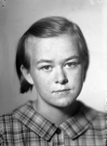 Porträtt av konstnären Liv Derkert (dotter till konstnären Siri Derkert)