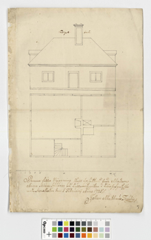 Ritning över hus vid Tullportsgatan