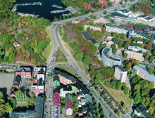 Flygfoto över Roslagstull