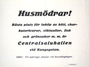 Reklam för Centralsaluhallen