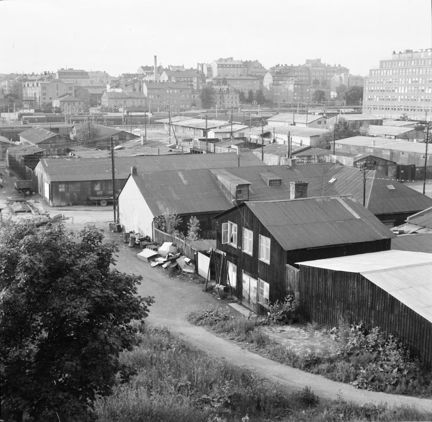 Vy över Södra Stationsområdet från kv. Stiftet