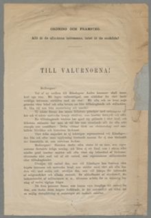Till valurnorna! [Politisk pamflett från Reform-föreningen 1879]