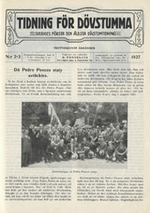 Tidning för dövstumma –”Alla människor döva om hundra år!” 1927