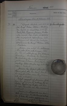 Värnpliktige Jansson på rymmen - polisrapport 1913