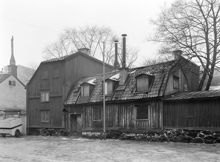 Tjärhovsgatan 39, fasad mot gatan. Nuvarande kv. Roten vid Tjärhovsplan