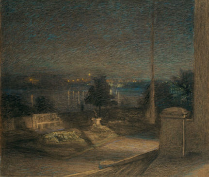 Utsikt över slottsterrassen, Waldemarsudde