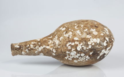 Medeltida pilgrimsflaska av stengods