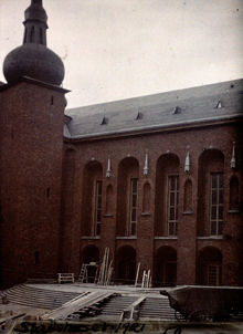 Stadshuset, innergården under byggnad