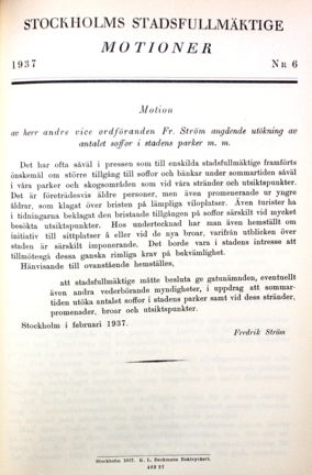 Motion från riksdagsledamoten Fredrik Ström