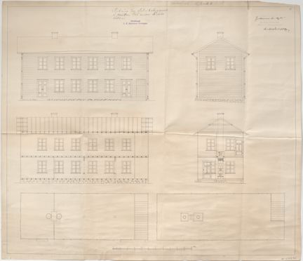 Bygglovsritning av fabriksbyggnad.