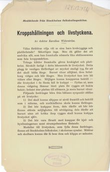 Kroppshållningen och livstyckena / Karolina Widerström