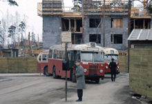 Buss på linje 56 vid Kampementsbacken år 1963