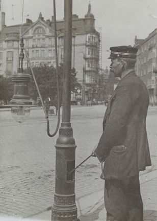 Gaslykta vid Norra Bantorget