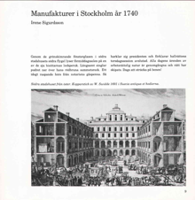 Manufakturer i Stockholm år 1740 / Irene Sigurdsson