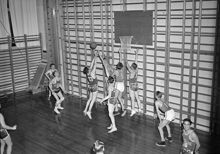 Lidingövägen 1, Gymnastiska Centralinstitutet (GCI). Uppvisning i basket