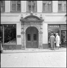 Västerlånggatan 54. Portalen efter restaurering