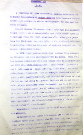 Polisutlåtande angående Nochum Okmeyans ansökan om svenskt medborgarskap 1919