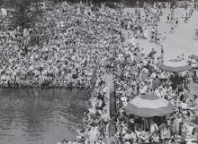 Flatenbadet. Simuppvisning 1934