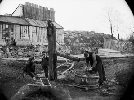 En vattenpump i Eriksbergsområdet.