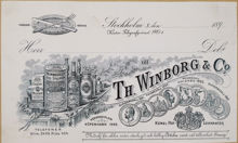Fakturahuvud. Th. Winborg & Co