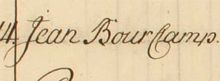 Barnhuspojken Jean Bourcamp, född omkring 1749