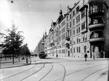 Strandvägen från Narvavägen, västerut