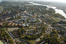 Flygfoto över Farsta