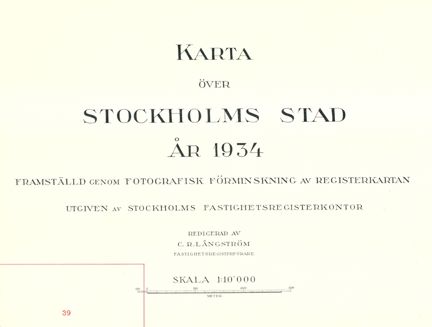 Utsnitt som visar kartans titel och upphov, från kartblad NO (nordost)