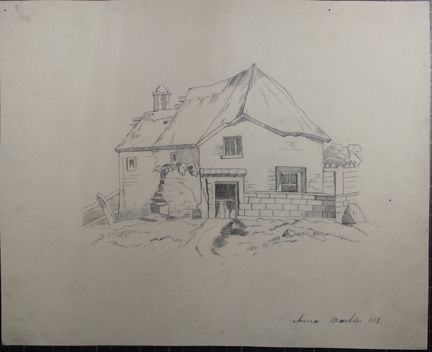 Teckning av eleven Anna Martin 1878
