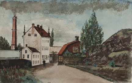 Fabriksbyggnader vid Liljeholmens stearinljusfabrik 