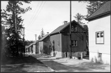 Norra delen av kvarteret Stekpannan mot Alstersvägen i Åkehovs småstugeområde