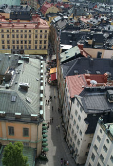 Trångsund sedd från Storkyrkans torn