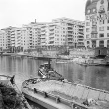 Förarbeten till nya Kungsbron. Klara Sjö mot Kungsbro Strand